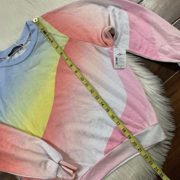 Wildfox‎ Women's Size Small Rainbow Galactic Junior Sweatshirt Top - Picture 4 of 9